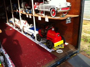 Restored pedal cars.